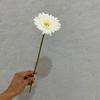 Crisântemo Artificial Escovado de Haste Única, Flor de Seda, Crisântemo de Mil Camadas, Hall de Hotel, Display de Balcão de Cafeteria, Arranjo de Flores de Jardinagem