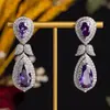 Pendientes de Borla con Zirconia en Forma de Gota Transfronterizos, Joyería para Banquetes, Pendientes de Vestir, Accesorios de Joyería