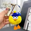Colgante de Pato de Peluche Popular Lindo Personalizado Llavero de Briqueta Pequeña de Dibujos Animados Llavero de Muñeca Mochila Escolar