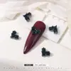 Estilo Oscuro Cruz Negra Circonita Arte de Uñas Pedrería Corazón Vintage Halloween Navidad Accesorios para Arte de Uñas Venta al por Mayor