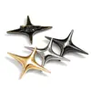 Broche de metal vintage con cabeza de león y estrella de cuatro puntas, mariposa, decoración para ropa, broche anti-exposición, accesorios de metal para bolsos DIY