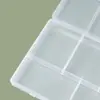 Caja plástica transparente plana de 1.7 de alto con 5 compartimentos para envío transfronterizo, caja de tarjetas de PP, caja de embalaje para piezas, caja de almacenamiento para accesorios de joyería