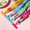 Cordón para Teléfono Color Sólido Cuerda Larga Antiperdida Bandolera Lateral Cordón para Teléfono Cuerda Colgante Antiperdida Colgante Resistente Personalizado Correa para el Hombro Cuerda de Colores