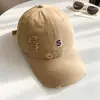 Gorra de Béisbol con Letra para Mujer con Visera Ancha, Hace que la Cara Parezca Más Pequeña, Gorra Azul Tipo Pico, Versátil Estilo Coreano Sombrero de Copa Suave