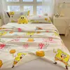 Juego de 4 Tapetes de Látex Clase A Verano Dormitorio Individual Doble Fresco Seda de Hielo Tapete Suave Juego de 3 Lavable 4