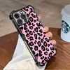 Funda de Teléfono Rosa Leopardo Dulce y Fresca Más Vendida para Apple 16Pm, Alto Valor Estético, Funda con Airbag Anti-Caídas