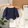 Conjunto Elegante de Dos Piezas con Avión Tridimensional Estilo Urbano para Bebés y Niños Pequeños, Novedad de Otoño de Manga Larga para Niños