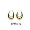 Pendientes de moda europeos y americanos pendientes de venta caliente pendientes de lujo ligero pendientes chapados en oro pendientes lisos que no se decoloran pendientes transfronterizos de oro