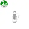 Tapón externo roscado de acero inoxidable 304/316L, tapón de cuatro esquinas, tapón ciego, tapa externa roscada para fontanería, conector, tapón de extremo, 1/2 pulgada