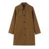 Z Estilo Europeo y Americano Transfronterizo 2026 Nuevo Moda Elegante Abrigo Trench de Longitud Media con Cuello Alto Estilo Británico para Mujer 3811251