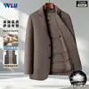 Abrigo de lana para hombre, traje casual, ropa de negocios para otoño e invierno, color liso, lujo ligero, business casual, abrigo de lana doble faz, disponible en stock