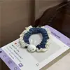 Nova Coleção Coreana de Scrunchies Plissados de Renda com um Toque de Luxo, Acessório de Prendedor de Cabelo Simples e Moderno com um Toque de Elegância