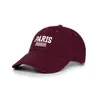 Gorra de Béisbol PARIS de Ala Suave de Alta Calidad, 100% Algodón, Gorra con Visera Protectora Solar, Bordado de Letras, Gorra Lavada para Hombres y Mujeres