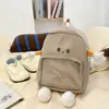 Mochila nueva y linda de dibujos animados para mujer, mochila transparente de moda con bloques de color, bolsa ligera versátil para exteriores y escuela casual