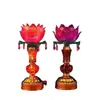 Lámpara LED de Loto para el Hogar delante de la Lámpara de Buda para Lámpara de Buda vela eléctrica Salón de Buda doble propósito de batería y enchufe LED