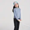 Chaqueta para Niñas Aimobibei de Cuello Alto Ajustada 26 Otoño/Invierno Cardigan Resistente al Viento para Niños Medianos y Grandes Top Grueso Cálido de Manga Larga
