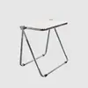 Mesa plegable transparente de moda para el hogar mesa acrílico plástico cristal foto Mesa escritorio de restaurante una generación de pelo