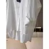 Camisa de manga larga de lino y algodón con protector solar blanco francés para mujer, cárdigan fino de verano, camisa exterior de lino, top de verano
