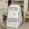 Estilo Coreano Dulce Estrella Dopamina Bolsa para Dolor Alto Aspecto Bloque de Color Estudiantes de Primaria Grados 3-5 Juego de Dos Piezas Mochila
