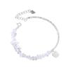 Pulseira de prata esterlina 925 com cristal assimétrico quebrado para mulheres, design simples e novo de chinoiserie, pulseira Good Things Are Come B3198