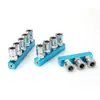 Bloque de Distribución de Aire Multicanal Base Distribuidor de Aire Tipo C Conector Tipo C de Paso Recto Divertidor de Conducto de Escape de Aluminio