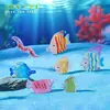 Micro-Paisaje Creativo Luminoso Colorido Peces Planos Figuras Océano Acuario Decoración DIY Accesorios Adornos Pequeños
