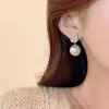 2026 Nuevo Estilo Elegantes Pendientes de Lujo Ligero de Gama Alta Pendientes de Botón Franceses Retro de Perla y Circonita Pendientes Simples Versátiles para Mujer