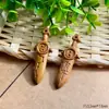 Madera de Melocotón Antigua Forma de Gota de Lluvia Espada de Siete Estrellas Colgante DIY Accesorios Adornos Culturales Taoístas Cadena para Teléfono Móvil Llavero Adorno Colgante