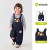 Pantalón de Peto para Bebé Dudu Nueva Colección de Otoño Pantalones para Niños Corte Holgado Pantalones Casuales para Niños Jeans para Niñas Atuendo de Otoño