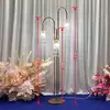 Nuevos accesorios de boda: candelabro de cristal galvanizado de estilo europeo con diseño de franja de hielo de cristal, adornos decorativos para bodas