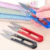 Tijeras Pequeñas para el Hogar para Cortar Hilos, Tijeras para Hilo del Hogar, Tijeras en Forma de U, Tijeras para Bordado de Punto de Cruz, Tijeras para Hilo, Tijeras para Sedal de Pesca, Colores Aleatorios