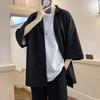 Camisa de Manga Corta Estilo Hong Kong para Hombre Verano 2024 Talla Grande Camisa Holgada para Hombre Color Puro Versión Limpia Camisa Corta Holgada para Hombre 4 Colores