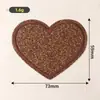 Parches bordados de corazón transfronterizos, parches de corazón con purpurina, parches bordados de varios tamaños para reparar agujeros en la ropa, parches bordados para DIY