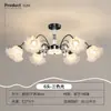 Lustre para Sala de Estar Cor Creme Estilo Novo 2026, Lâmpada de Cristal Simples Moderna Luxo Leve, Lustre Flor para Quarto de Jantar Nórdico