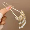 Horquilla China en Forma de U Súper de Hada, Nueva Horquilla Doble de Perlas en Forma de U Estilo Chino, Accesorio para el Cabello Hanfu Estilo Antiguo, Horquilla Simple y de Alta Gama para Mujeres