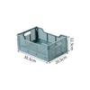 Cesta de almacenamiento de plástico plegable, cesta de almacenamiento de escritorio, caja de almacenamiento de refrigerios creativa, cesta de almacenamiento superpuesta para refrigerador de sala de estar de escritorio