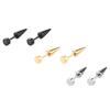 Estrella coreana con aretes de acero de titanio de cono afilado de moda al por mayor moda genial AliExpress ebay joyería simple de mancuerna