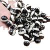 Ágata blanco y negro cuentas lineales jade cuentas sueltas 8mm calcedonia cuentas redondas pulsera accesorios de joyería cuentas hechas a mano