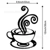 Metal Hierro Taza de Café Decoración de Pared Letrero de Arte Decoración de Pared de Taza de Café Manualidades Pared de Fondo Pared de Cocina Colgante de Pared Silueta