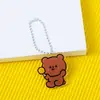 Chaveiro de acrílico de urso de desenho animado fofo e macio estilo ins coreano atacado corrente de contas para mochila acessórios pingentes presentes