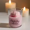 Vela Perfumada Hecha a Mano en Forma de Corazón Estilo Ins para el Día de San Valentín en Vaso de Vidrio para Decoración del Hogar Fiesta de Cumpleaños Cera de Soja OEM
