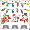RFM046 Lâmpada de Luz Magnética Refletiva de Natal Adesivo Decorativo Magnético Refletivo Boneco de Neve Papai Noel para Carro