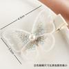 Versión coreana del popular puesto callejero de internet al por mayor adorno para la cabeza tela mariposa horquilla pequeña horquilla de perlas femenina dulce flequillo clip de borde