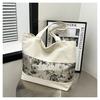 Bolso de Estilo Nacional de Nuevo Estilo Chino Transfronterizo Bolso de Mano para Mujer Primavera 2025 Nuevo Versátil Estilo Extranjero Bolso de Lona Bolso Tote de Gran Capacidad
