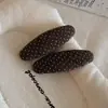 Diadema de lunares estilo francés suave para mujer Borde ancho Alto Cráneo Lavado de cara Presionar el cabello Diadema Diaria Versátil Pinza para el cabello Accesorios para el cabello Verano