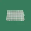 Caja de almacenamiento de plástico transparente con 42 compartimentos de doble hebilla, protección ambiental, con tapa, para guardar accesorios, caja de joyería