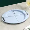 Plato Grande Estilo Retro al por Mayor Plato de Paja de Trigo Plato Occidental Plato para Filete Plato Grande Redondo Plato para Frutas Ligero Defecto