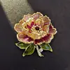 Broche Exquisito de Flor de Peonía Vintage de Gama Alta Broche Clásico Estilo Chino Elegante Pin Flor Accesorio para Cheongsam Hanfu