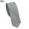 Corbata de Algodón de Color Puro para Hombre Estilo Coreano Versión Estrecha 6.5cm Estilo Japonés Simple Moda Corbata de Estudiante Lista para Entrega