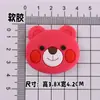 Adesivo Patch Urso Morango Desenho Animado Acessórios para Joias DIY Acessórios de Cola Macia Capa de Celular Buraco de Evento Sapato Grampo de Cabelo